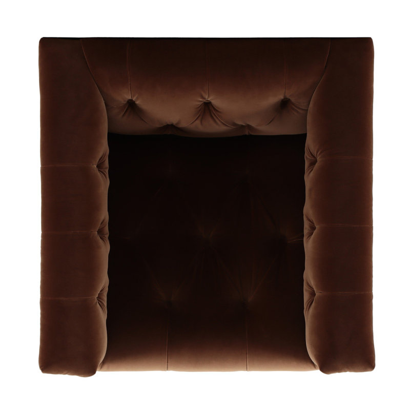 Maxx Upholstered Swivel Tufted Chair