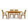 Sarah 4 - Person Solid Wood Top Four Leg Dining Set