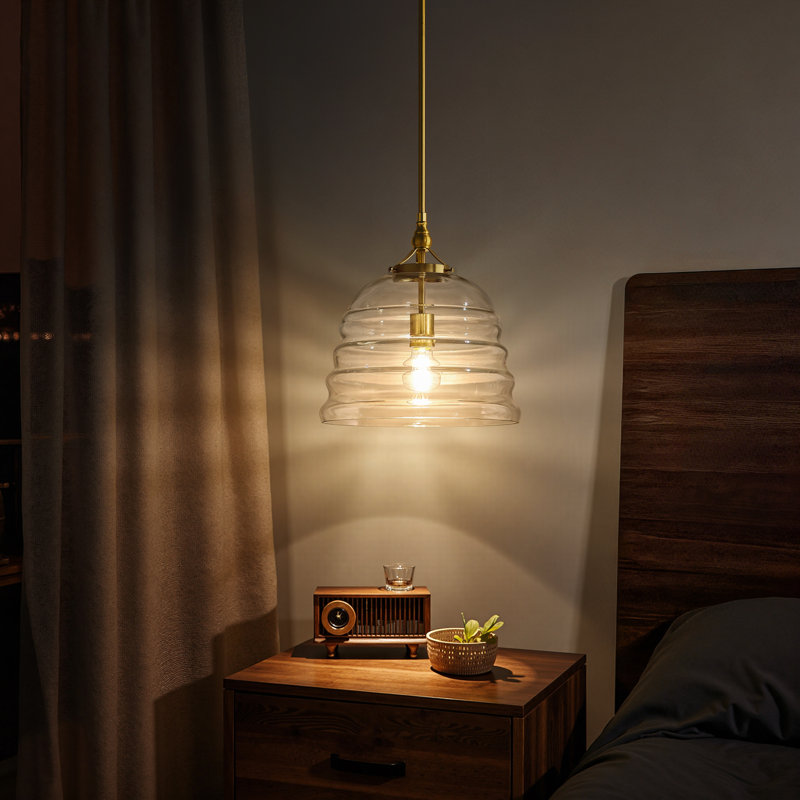 1 - Light Kitchen Island Pendant, Brushed Gold