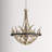 Atria 6 - Light Antler Dimmable Empire Chandelier