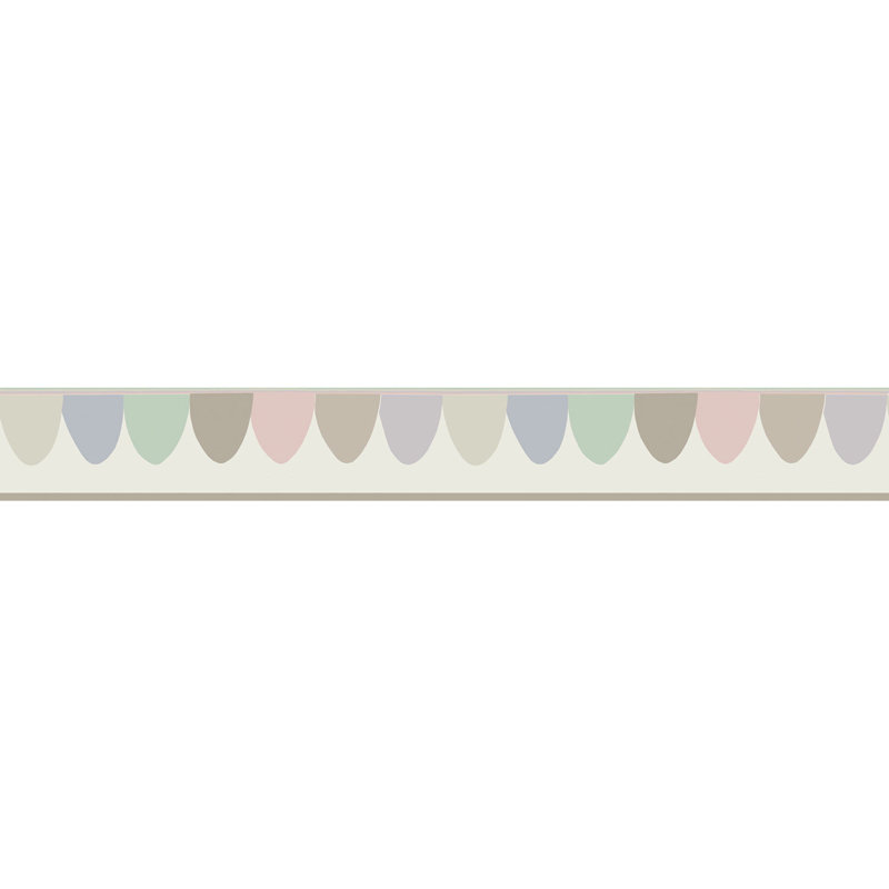 Whimsical Scaramouche Geometric Wallpaper Border, Ice Cream