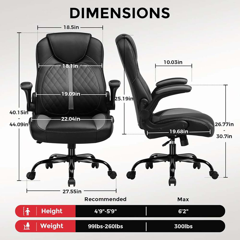 Gaming Chair With Flip-Up Armrest, Video Gaming Chair With Rocking Function, Ergonomic Computer Gaming Chair With High-Density Sponge And Adjustable Height