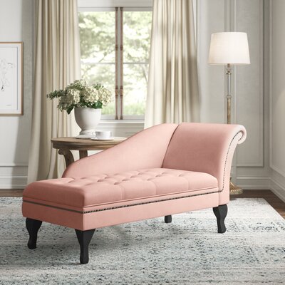 Amalia Tufted Right-Arm Rolled Chaise Lounge with Storage -  Kelly Clarkson Home, DC981A030598485EAEC16BB54B66EFA6