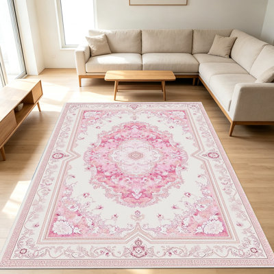 Tapis à motif floral rétro de 1 pièce pour le salon, doux et confortable, convient à toutes les saisons, facile à entretenir, tapis d'intérieur lavable à la machine, convient à la chambre à coucher, à la salle à manger, au bureau, au balcon, au patio, à la maison, à la décoration extérieure .