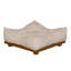 Lit pour chien de grande taille et confort moelleux, similicuir beige-1157518108