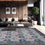 Tapis décoratif gris tissé à plat à la main Kutlay-1925493222