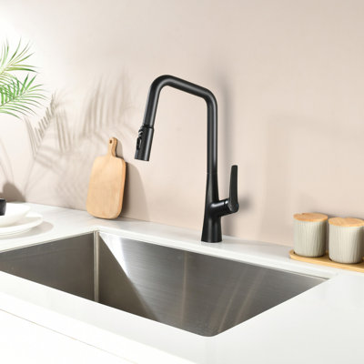 Professional Kitchen Faucet 3 Function 360 Sprayer One Touch Switching Fast Connect