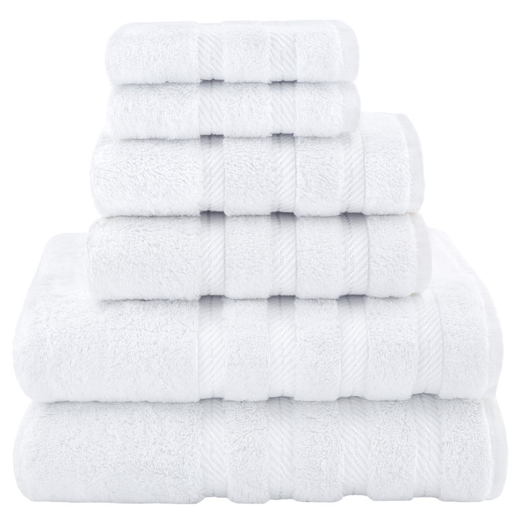 American Soft Linen Hand Towels, Set of 4, 100% Turkish Cotton  Hand Towels for Bathroom, Kitchen, White : Home & Kitchen