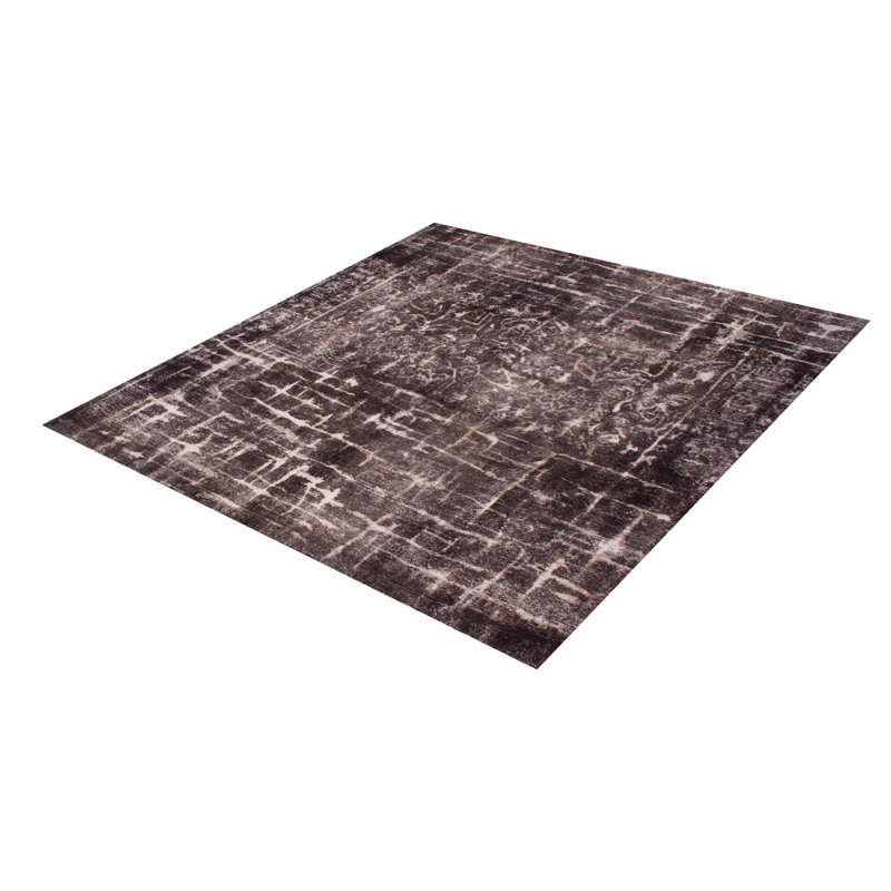 One-of-a-Kind 8'1" X 8'8" New Age Wool Area Rug in Black