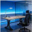 Poste de travail spacieux, bureau d'ordinateur classique, bureau de direction luxueux