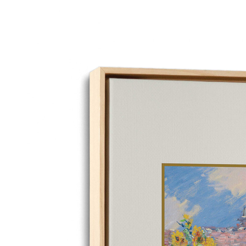 Le jardin de l'artiste par Monet v3, H 12,75 po x l 8,75 po, Cadre américain en érable flottant