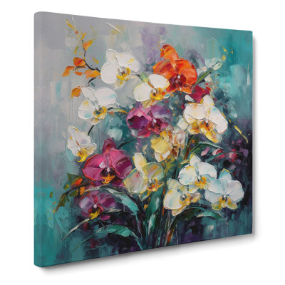 Orchid Flower Palette Knife No.6 - No Frame Print