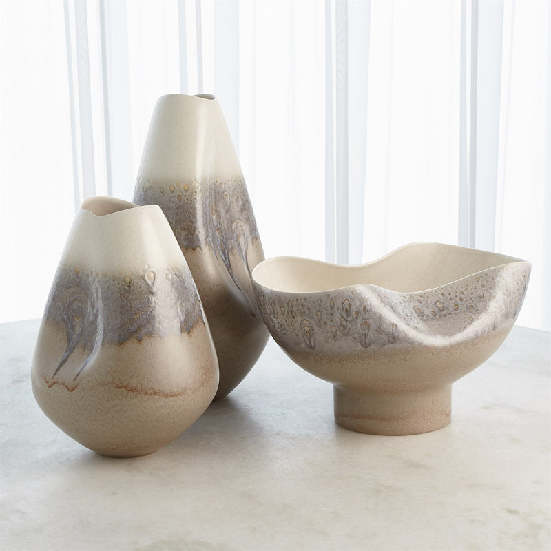 Cream Rises Dented Bowl
