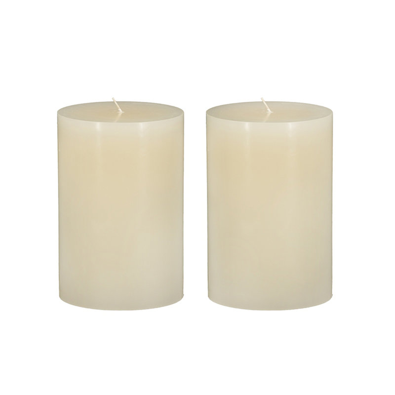 Bougie de cire de soja non parfumée 2PK, Ivoire ivoire