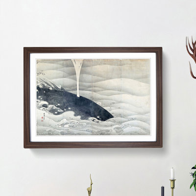 Whale Screen by Ito Jakuchu - Framed Print