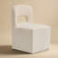 Chaises de salle Ã  manger rembourrÃ©es Ã  roulettes, fauteuil simple moderne avec roulettes silencieuses pour le salon, livrÃ© assemblÃ©-134483869