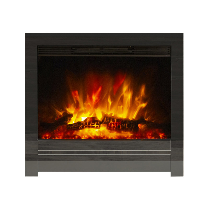 Beam Edge Inset Electric Fire, Black Nickel