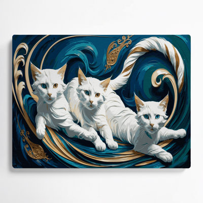 Cats Turkish Van Blue Metal Wall Art
