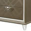 Grande table de chevet champagne foncé avec pieds fuselés en acrylique attrayants