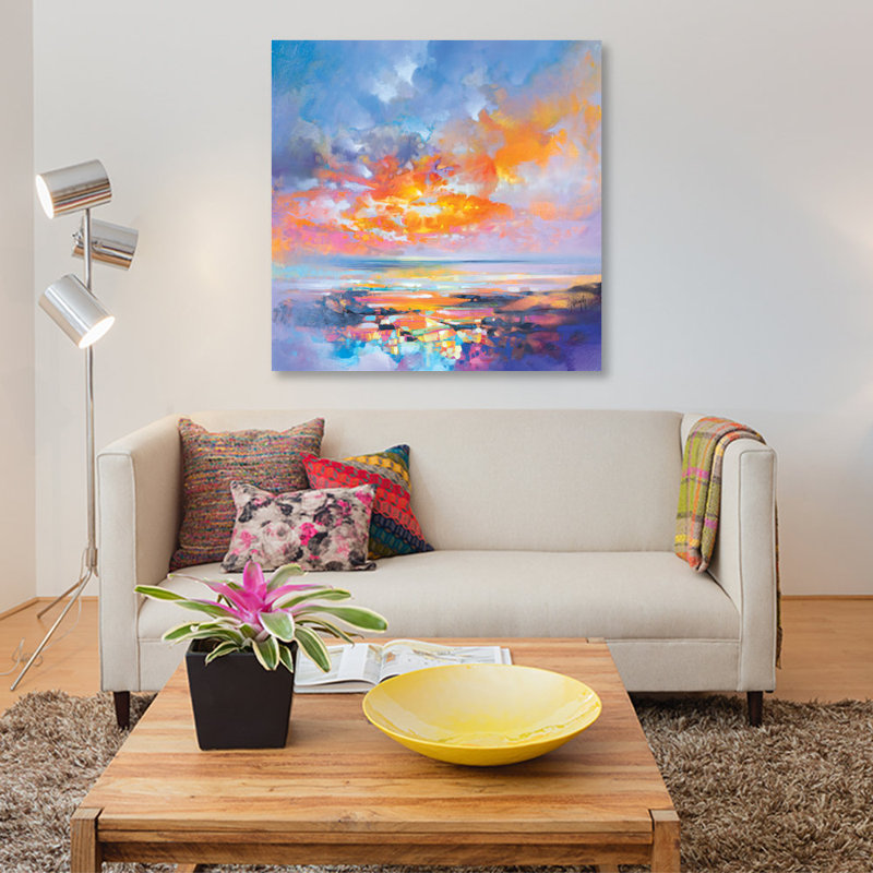 « hebridean particles », impression sur toile, H 48 po x l 48 po x P 1,5 po, Toile tendue, Pas de tapis