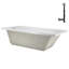 66" x 34" Acrylic Soaking Drop-In Bathtub, Drain Included-97412812