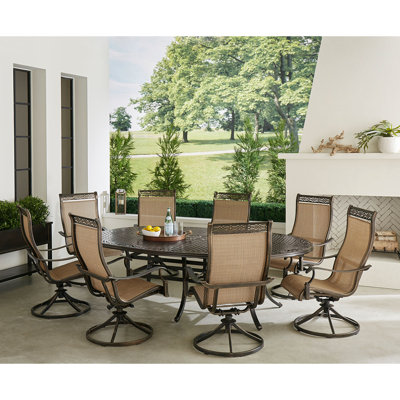 Adran 8 - Person Patio Dining Set with Oval Table , Cushions Included