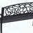 50" Outdoor Metal Welcome Bench with Slatted Seat, 528lbs Capacity