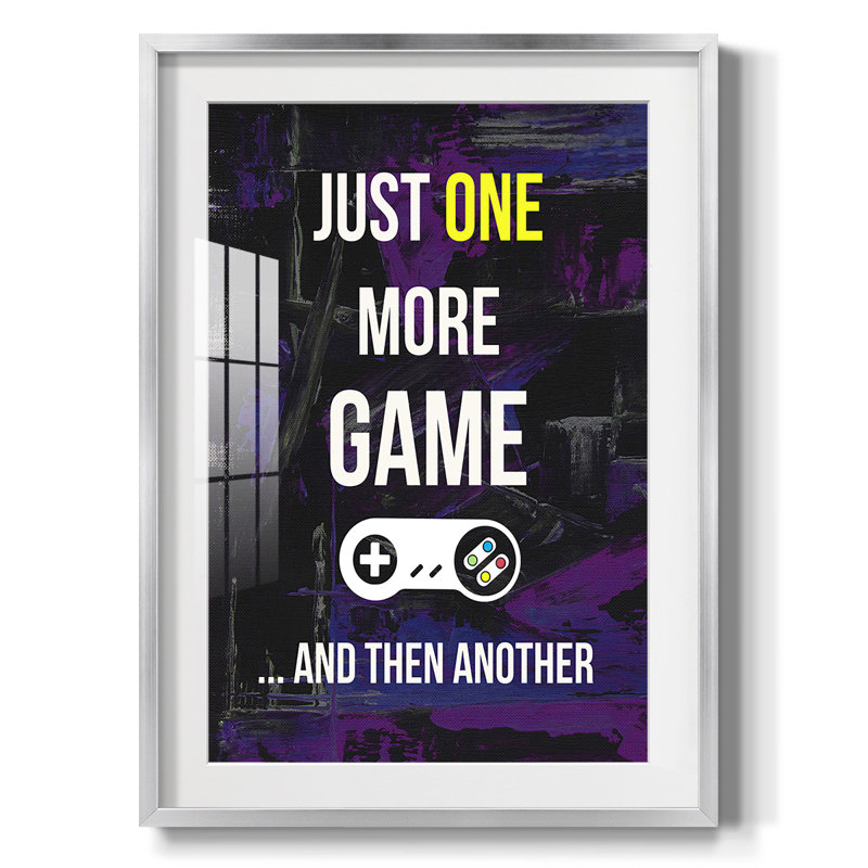 «Gamer at Play II», impression encadrée, H 28,5 po x l 20,5 po, Argent argent