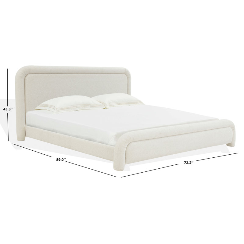 Adelle Chenille King Bed, Queen, Cream