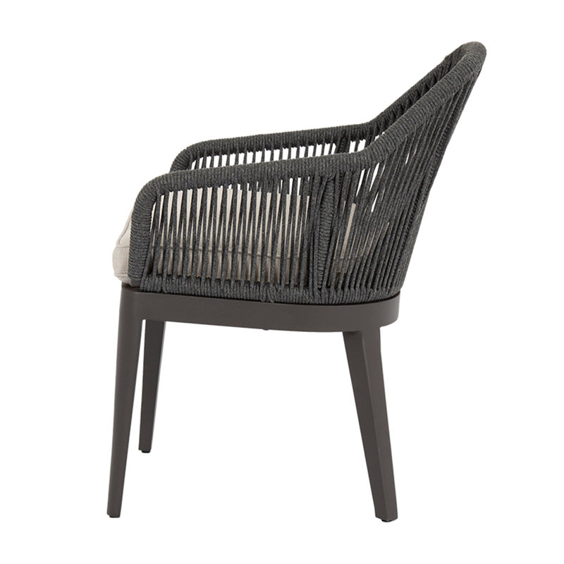 Milano Patio Dining Armchair with Cushions, Echo Ash Sunbrella®