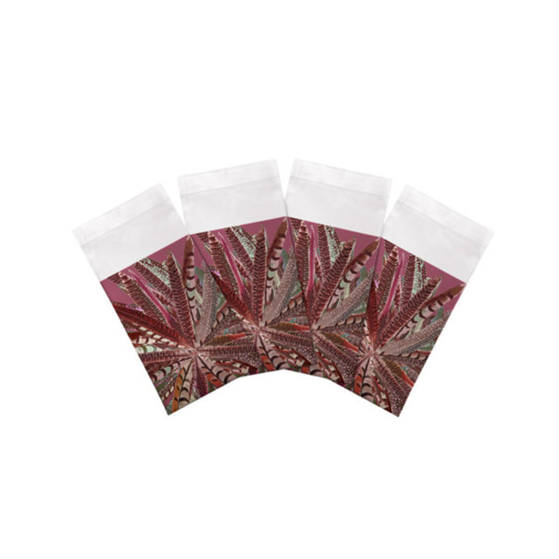 Cotton Blend Square Napkins, Mauve