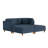 Seemab 4 - Piece Upholstered Navy Corduroy Modular Sectional with Pillow Back and Removable Ottoman-2012518601