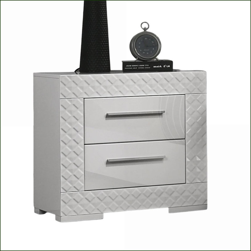 Table de chevet 2 tiroirs Glam