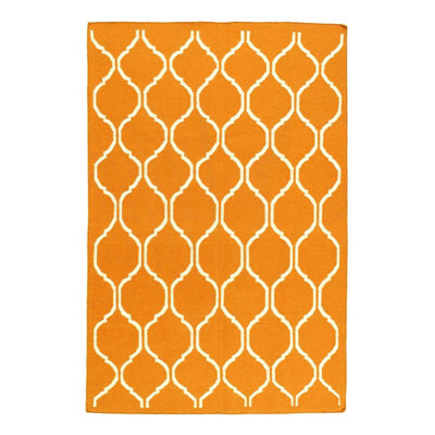 Geometric Area Rug in Brown