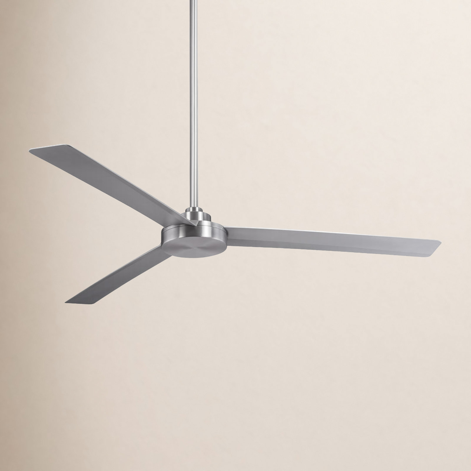 Roto 62" Outdoor Ceiling Fan, Brushed Aluminum
