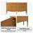 Martha Transitional 58"W 4-Door Fluted Curved Sideboard with Cable Management-624918820