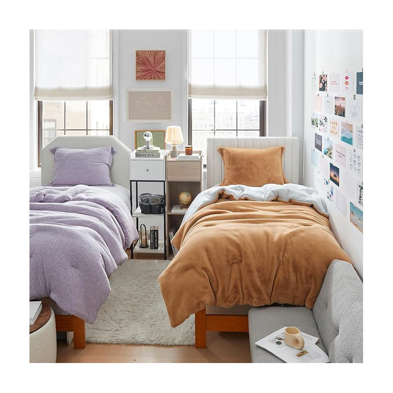 Ensemble d'édredon en polyester, Édredon simple extra long + 1 taie décorative st
