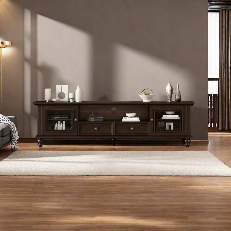 American style all solid wood TV cabinet