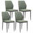 Modern Fabric Upholstered Dining Chairs Kitchen Chair with Metal Legs (Green)-1415966634