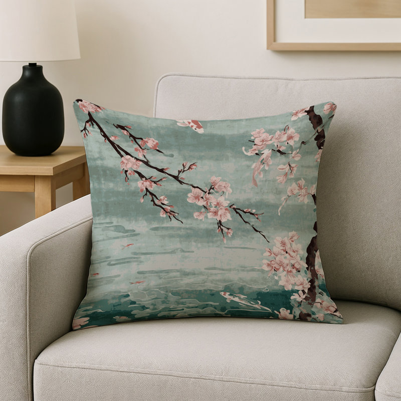 Coussin décoratif intérieur / extérieur gris Modern Modern, Carré 20 po, Gris floral 42