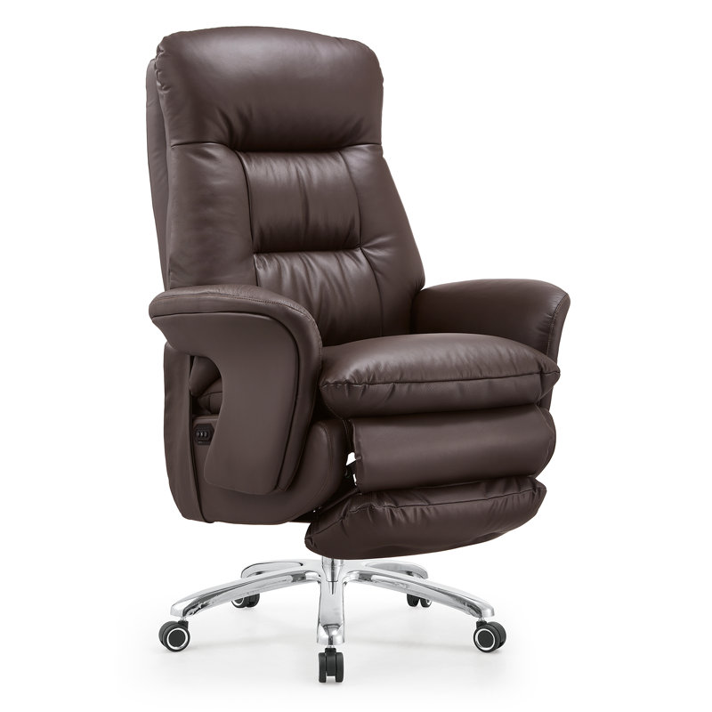 Fauteuil de direction avec repose-pieds Pelle Massage
