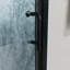 Portes de douche pliantes demi-cadre en noir mat avec verre transparent l 34 à 35 3/8 po x H 72 po