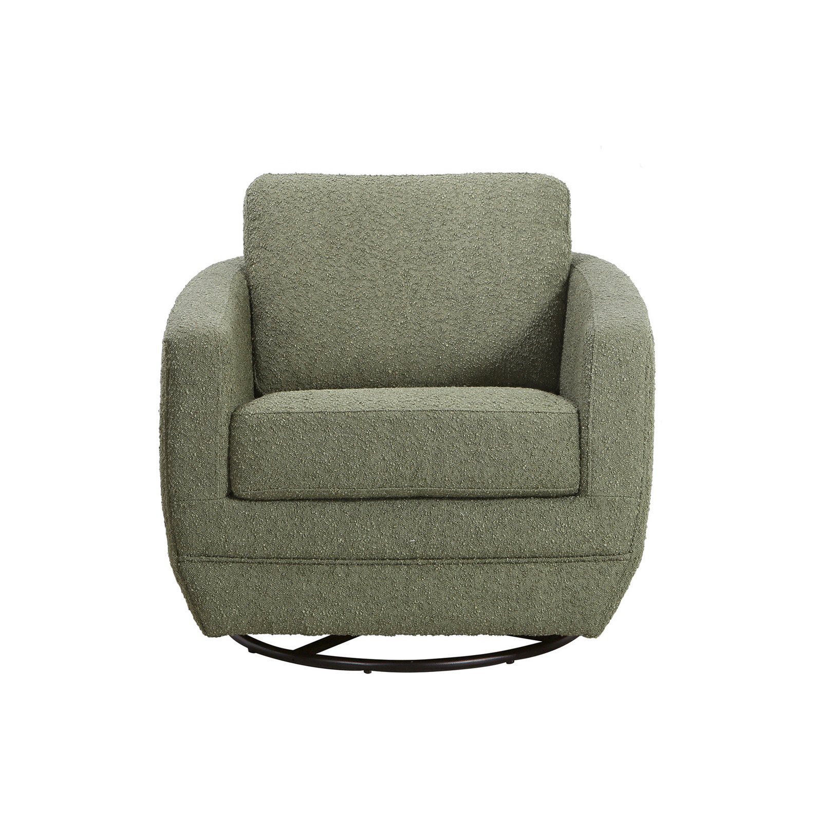 Gogh Linen Swivel Glider, Sage Boucle
