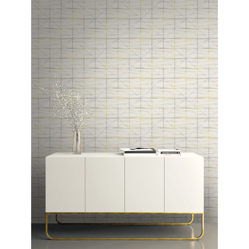 Rouleau de papier peint lisse L 27 pi x l 27 pi, Beige / gris / jaune