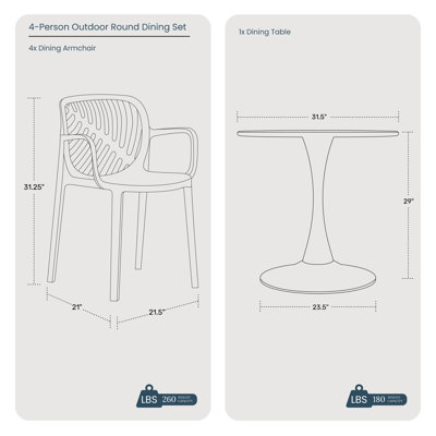 Outdoor Round Dining Set