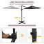 Parasol de patio décalé 10 pi avec base Outsunny