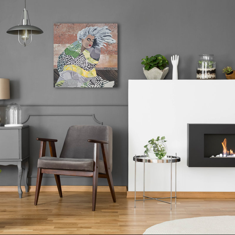 «Yoga Teacher 1» par Coco Good, art mural en verre acrylique, H 24 po x l 24 po x P 0,2 po