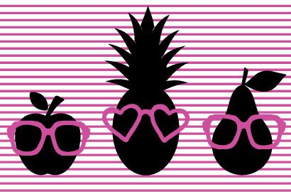 Fruit - peinture sur toile tendue, H 8 po x l 12 po