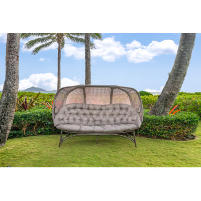 80'' Wide Patio Sofa with Cushions