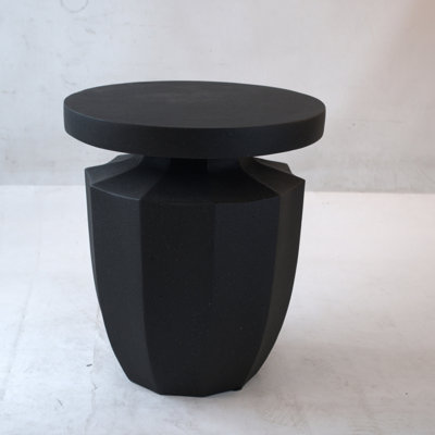 20.3" H Outdoor Stool Table, Modern Faux , And Convenient Accent Table - Plant For Patio & Garden